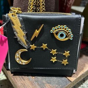 NWT-Betsey Johnson Wallet- Celestial Evil Eye & Star Design